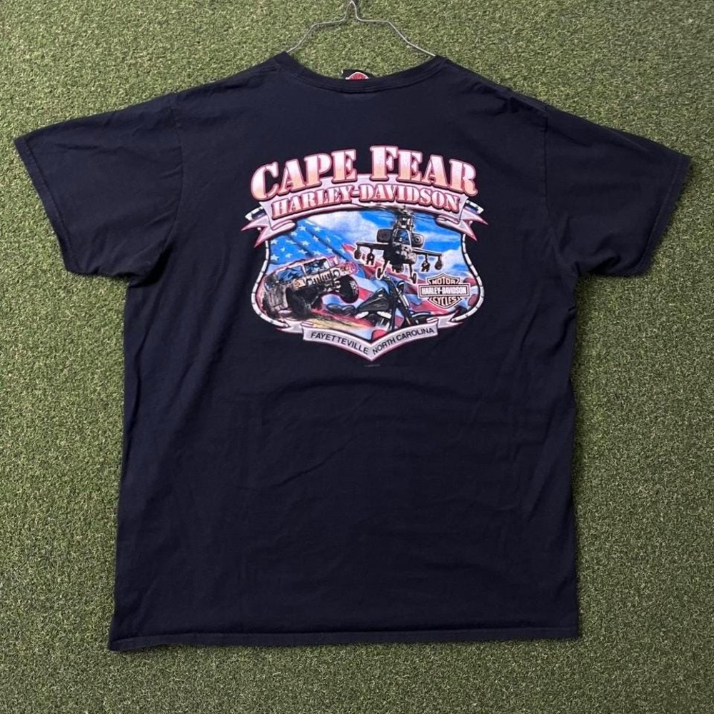 Harley Davidson Graphic Black‎ Cape Fear Fayetteville North Carolina Tee Shirt